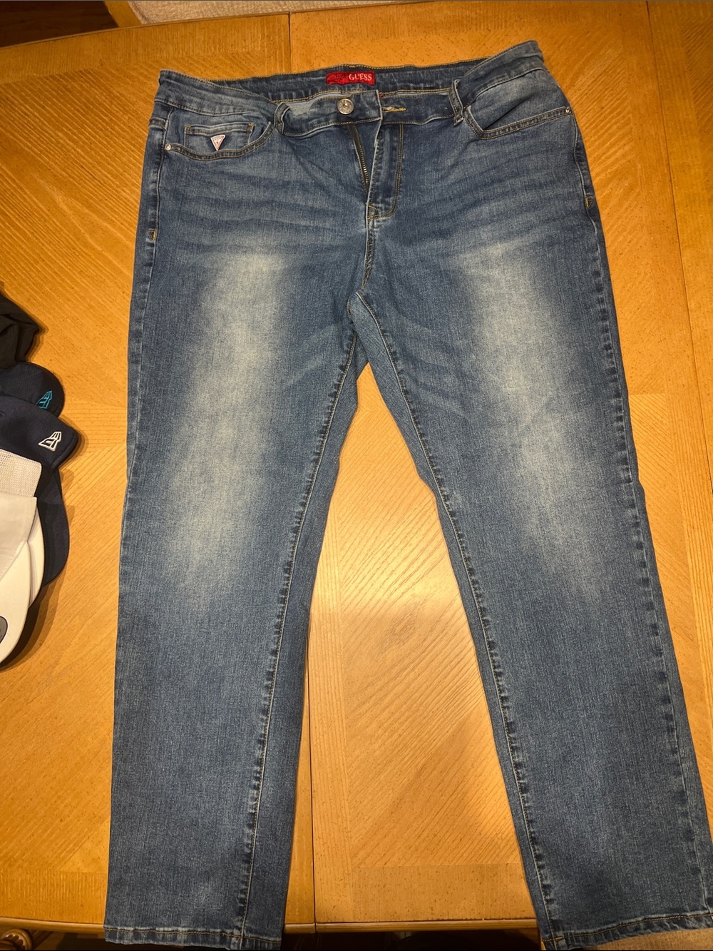 Guess Blue Denim Jeans with Red Logo Tab